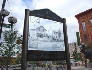 Historic Marker at Ashley and Washington: "Germans in Ann Arbor"